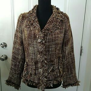 Connection 18 acrylic jacket with brown tones